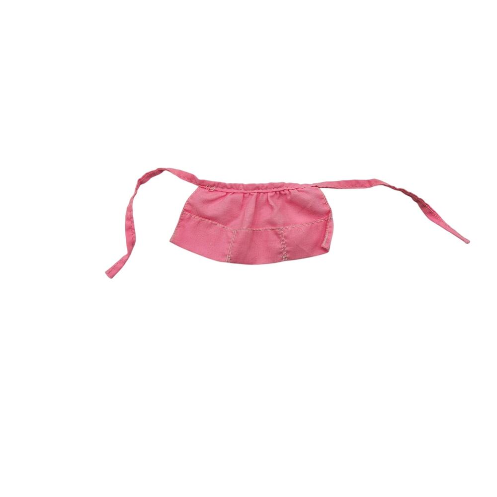 Barbie Mattel Pink Gardening Apron Tie Back Front Pockets Outfit Accessory